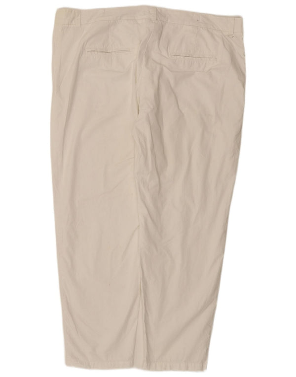 Marks & Spencer Womens Straight Chino Trousers UK 20 2XL W40 L27 White