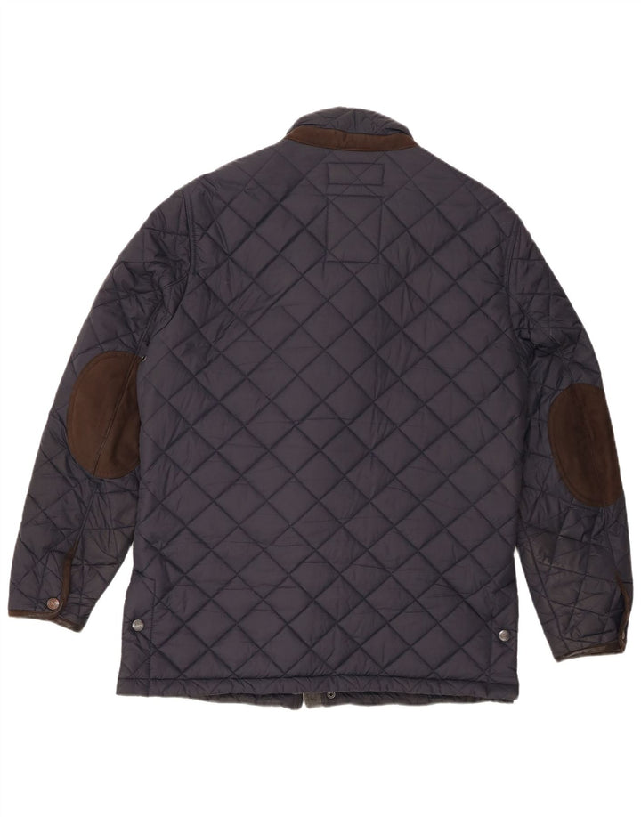 Мужская стеганая куртка Crew Clothing UK 40, большой темно-синий нейлон