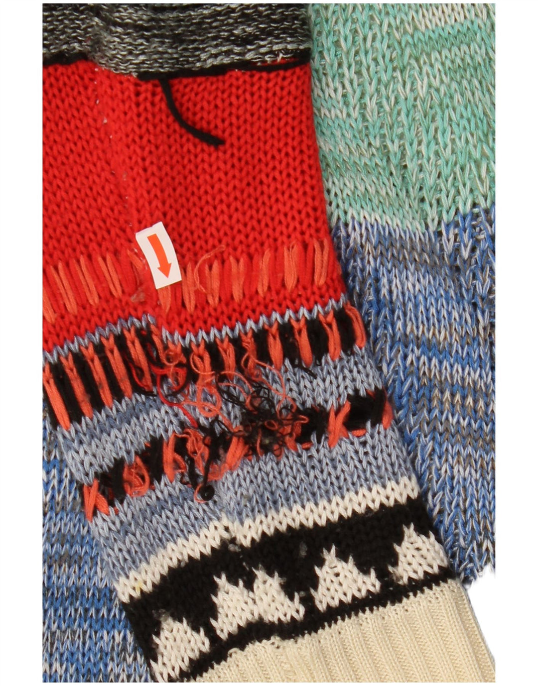 Женский кардиган DESIGUAL UK 16, большой разноцветный пэчворк