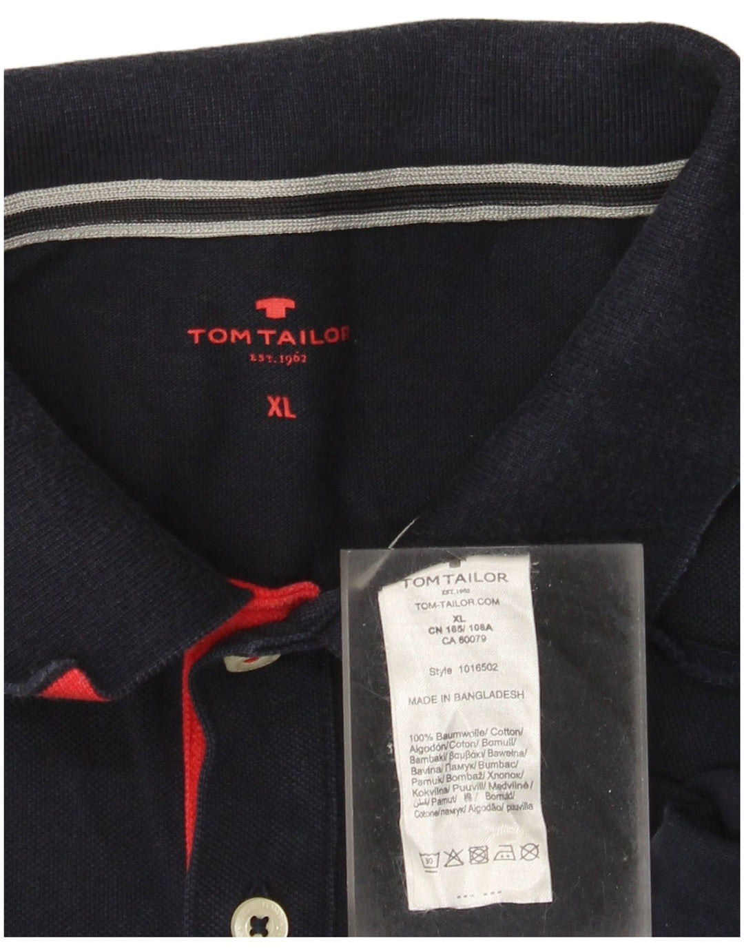 Мужская рубашка поло Tom Tailor XL темно-синяя, хлопок