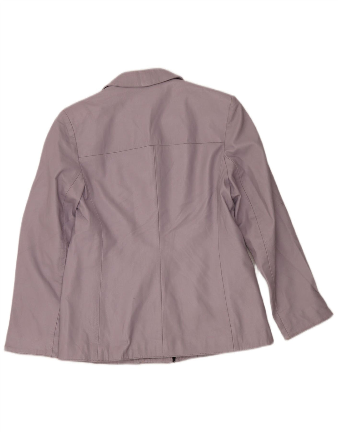 Alta Moda Женский кожаный пиджак с молнией во всю длину IT 50 XL Фиолетовый кожаный