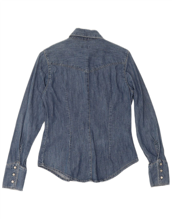 Женская джинсовая рубашка CARRERA UK 10, маленькая, синяя, хлопок