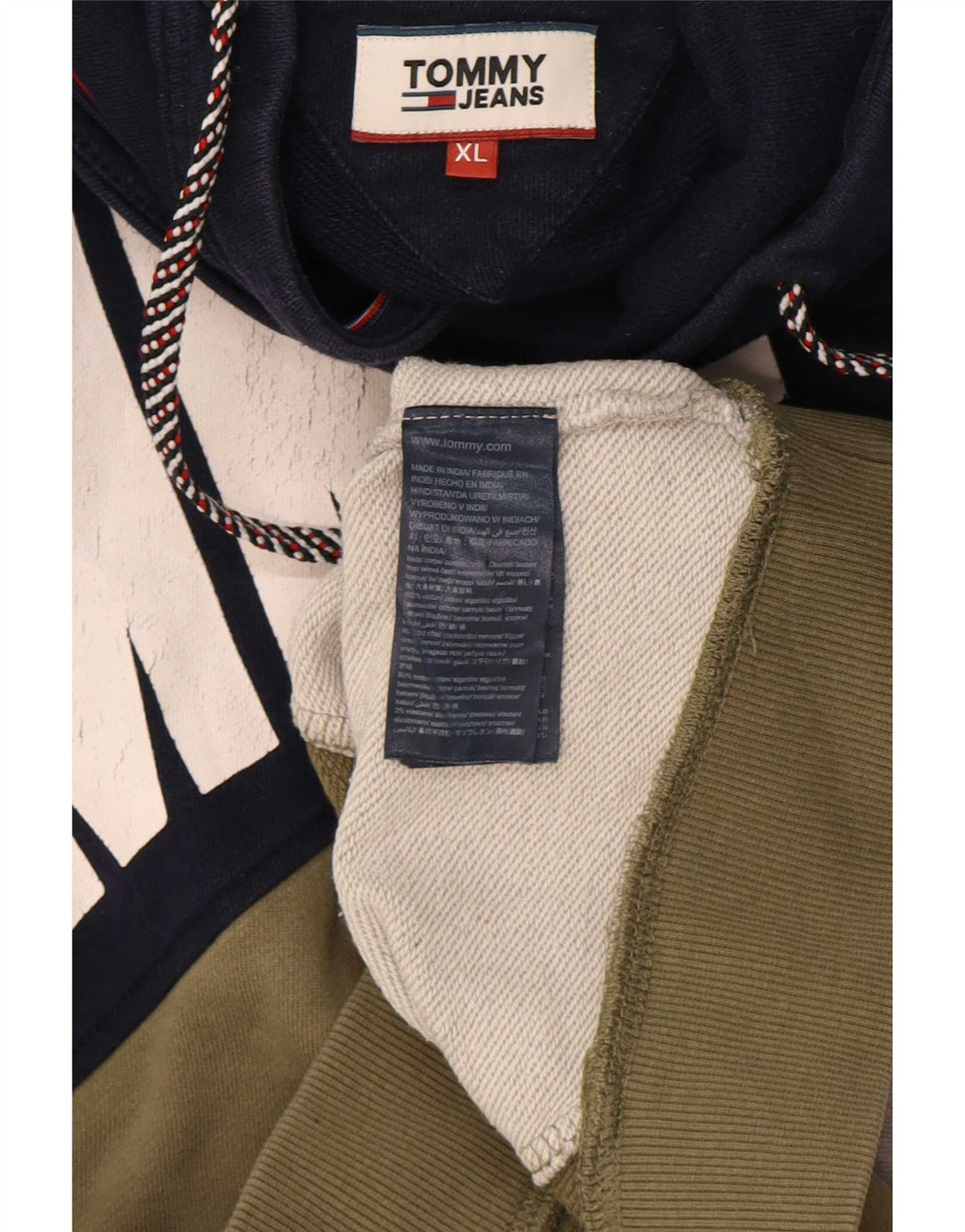 Мужской свитшот с рисунком Tommy Hilfiger XL, разноцветный с цветными блоками