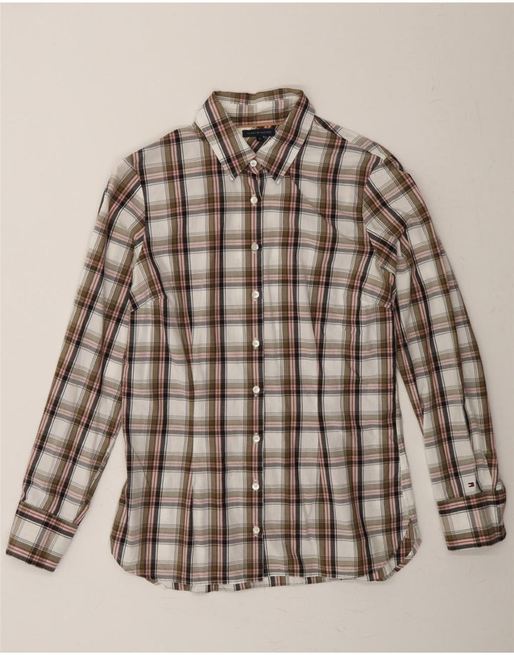 TOMMY HILFIGER Womens Shirt US 8 Medium Multicoloured Check Vintage Tommy Hilfiger and Second-Hand Tommy Hilfiger from Messina Hembry 