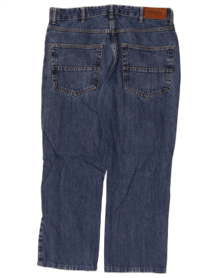 Женские укороченные джинсы классического кроя Farah W32 L24, синие, хлопок