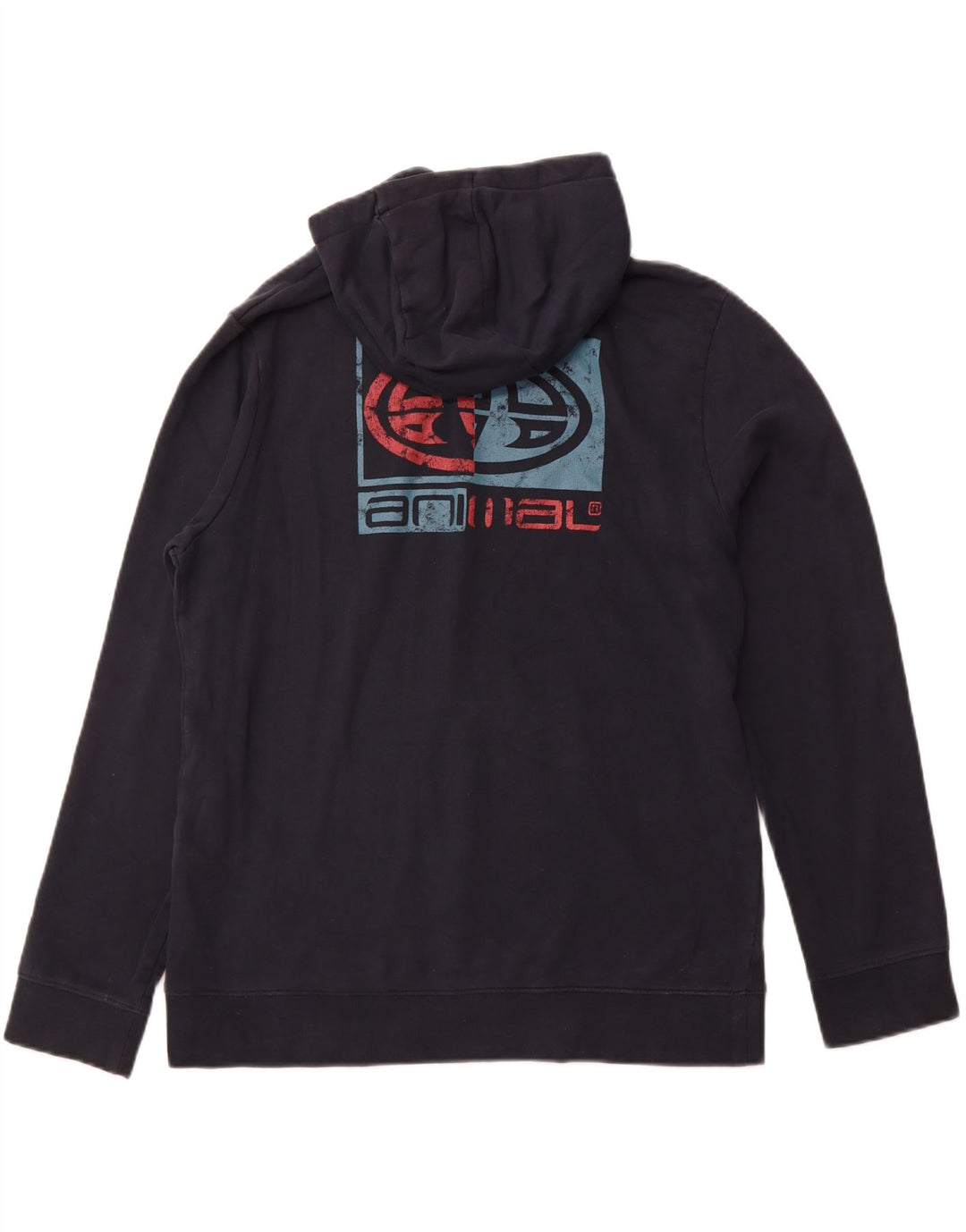 Мужской джемпер с капюшоном ANIMAL, большой размер, темно-синий, хлопок