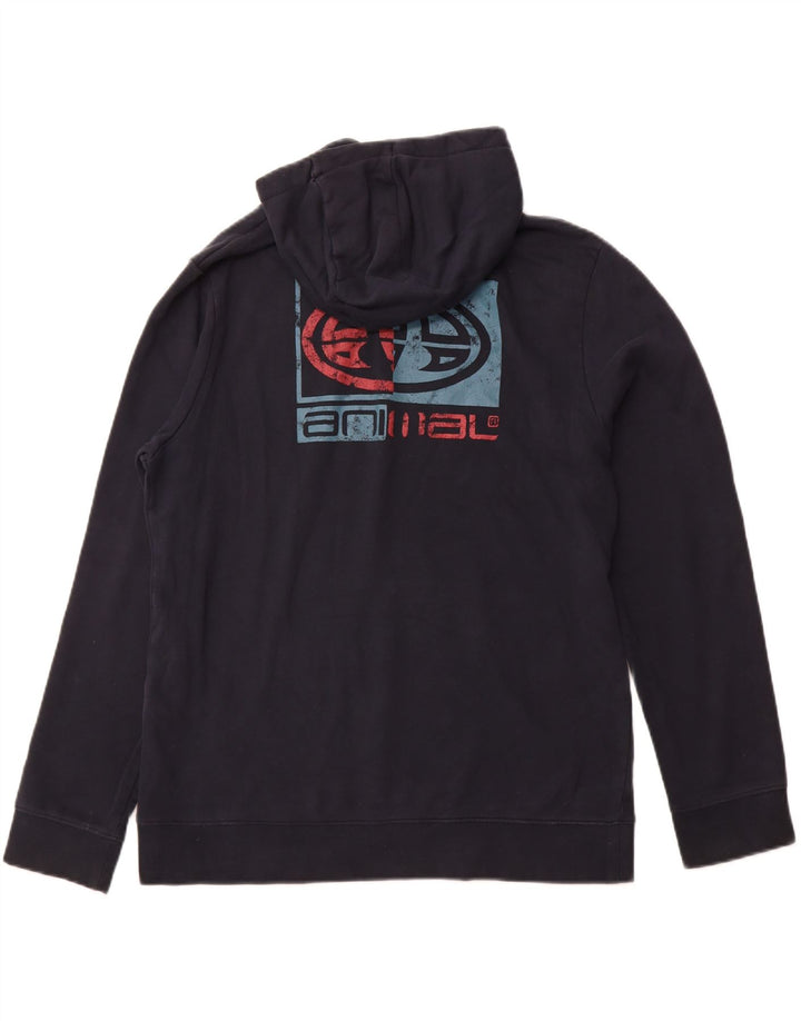 Мужской джемпер с капюшоном ANIMAL, большой размер, темно-синий, хлопок