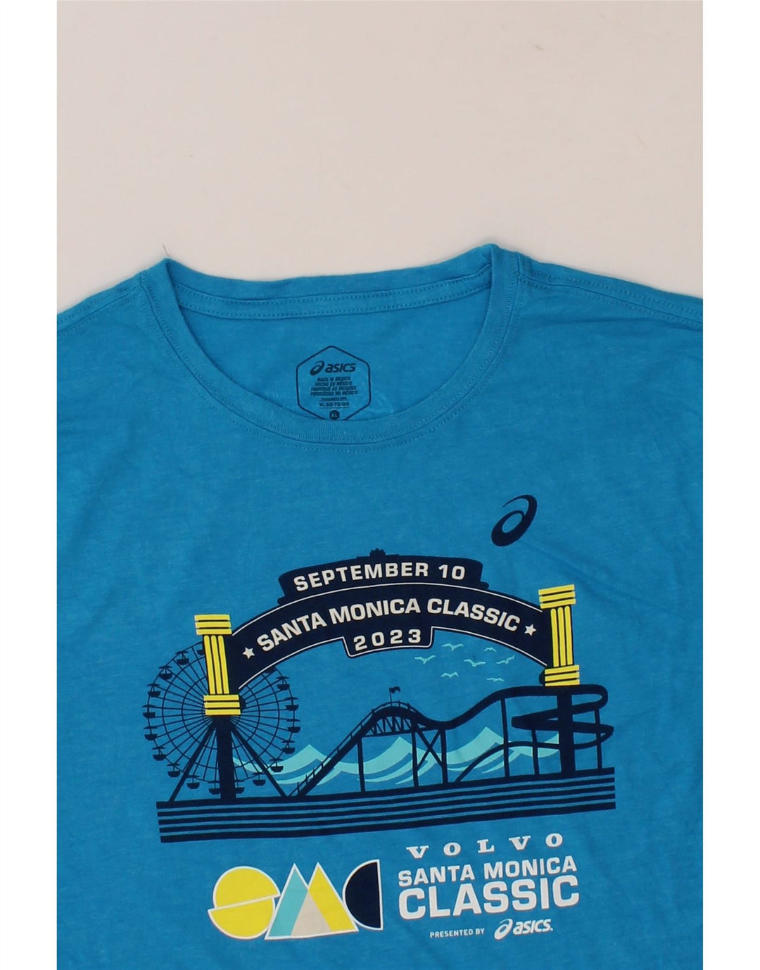 ASICS Mens Graphic T-Shirt Top XL Blue Cotton Vintage Asics and Second-Hand Asics from Messina Hembry 