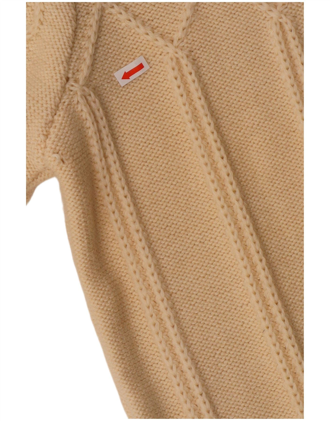 Винтажный женский кардиган-свитер UK 12, средний цвет из белой шерсти