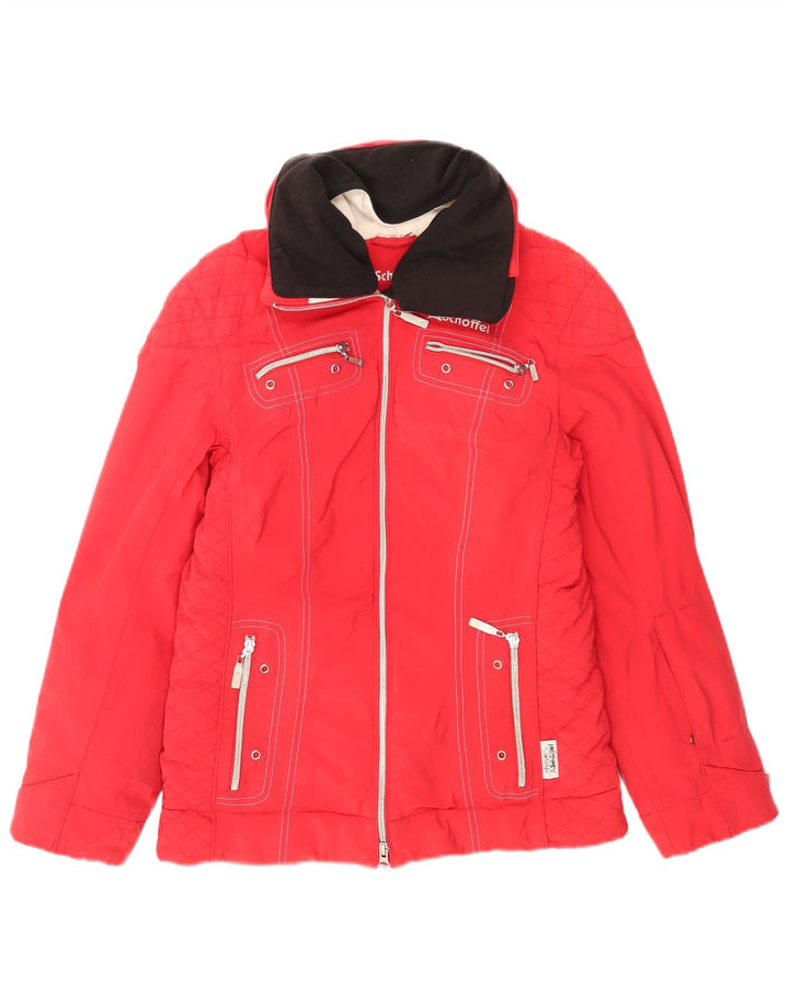 Женская лыжная куртка Schoffel UK 10, маленькая, красная, полиамид с цветными блоками