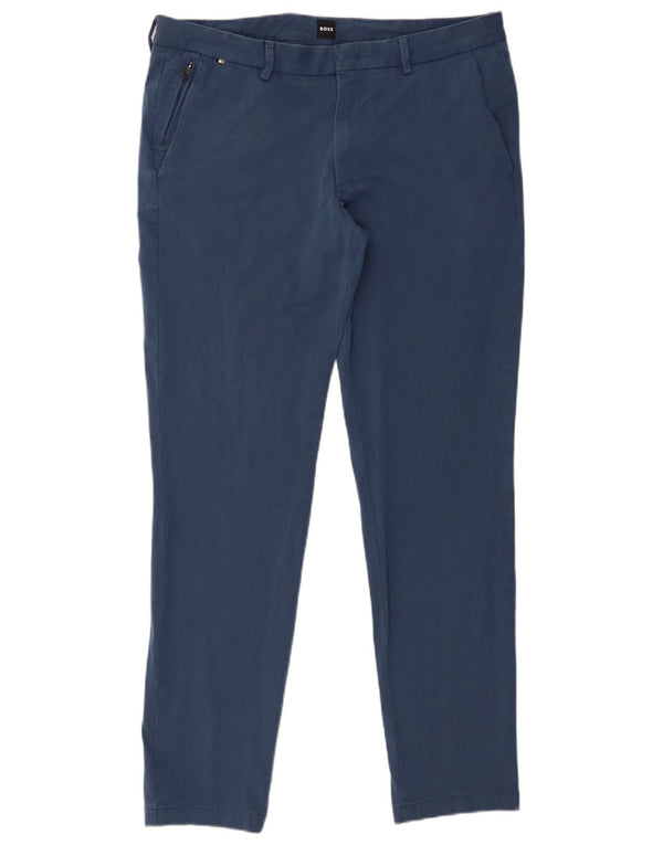 Мужские брюки-чинос Hugo Boss W36 L31 синие, хлопок
