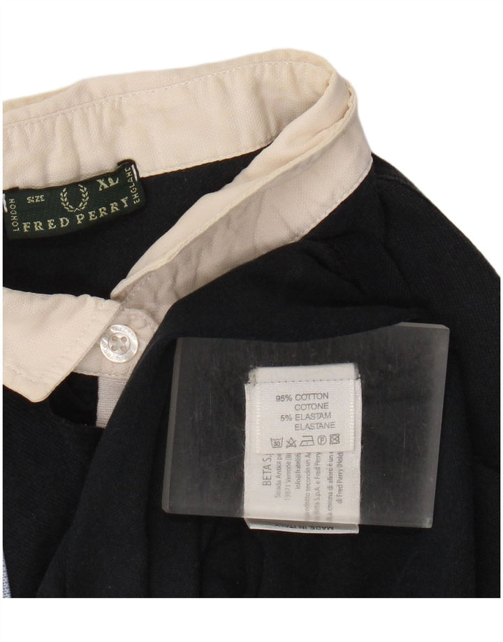 Женская рубашка-поло Fred Perry XL, темно-синяя, хлопок