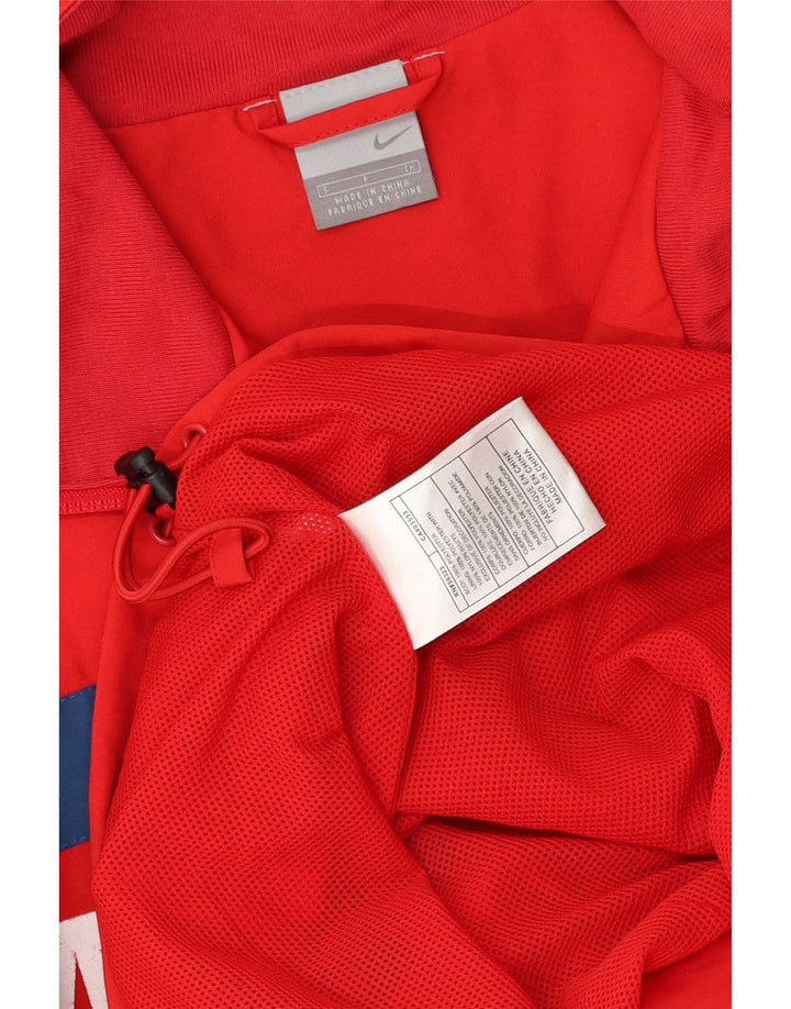 Мужская непромокаемая куртка Nike UK 36, маленькая красная, полиэстер с цветными блоками