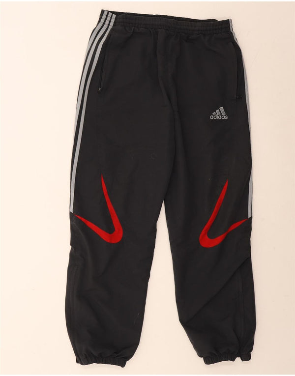 Мужские спортивные брюки Adidas Joggers UK 40/42, средние черные с цветными блоками