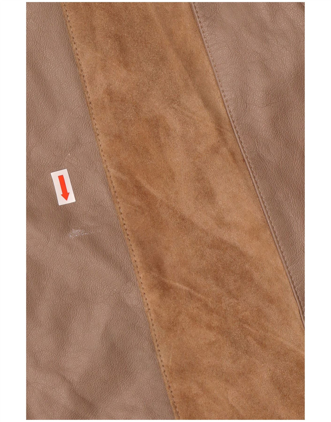 Norma Женское кожаное пальто свободного кроя UK 14 Classic в коричневую полоску среднего размера