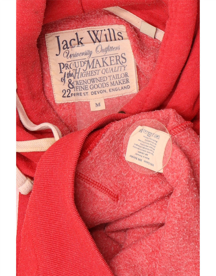 JACK WILLS Мужской джемпер с капюшоном с рисунком, средний красный, хлопок