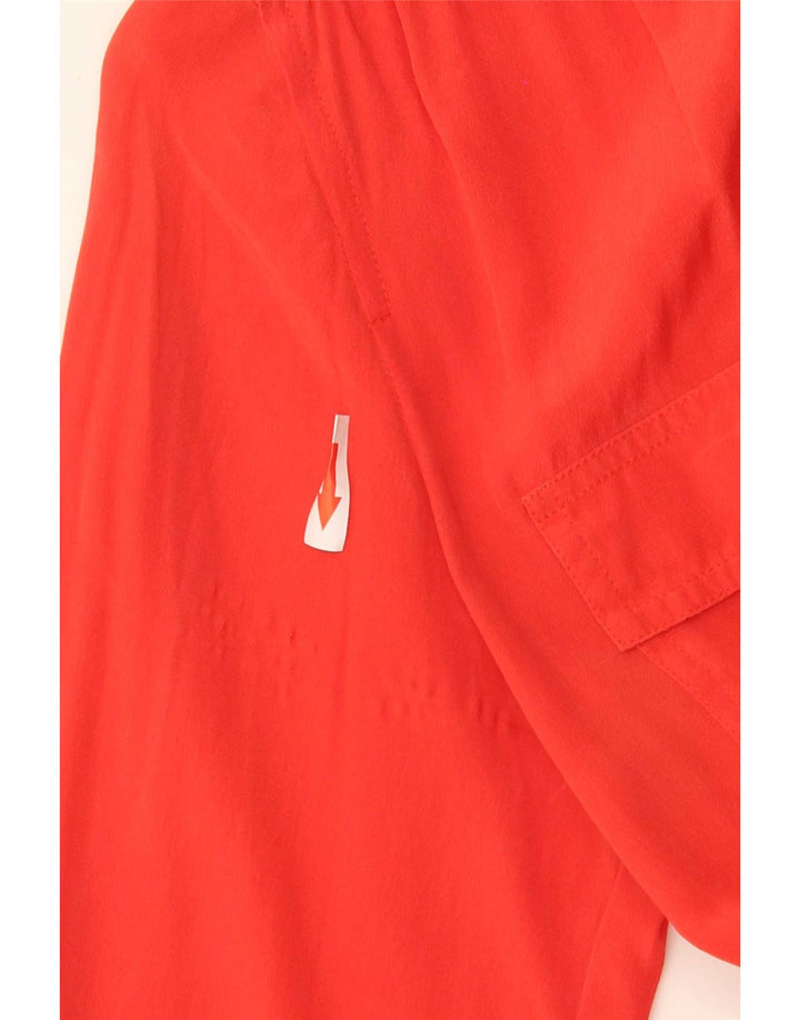 Женская рубашка J. Crew US 6, средний красный шелк