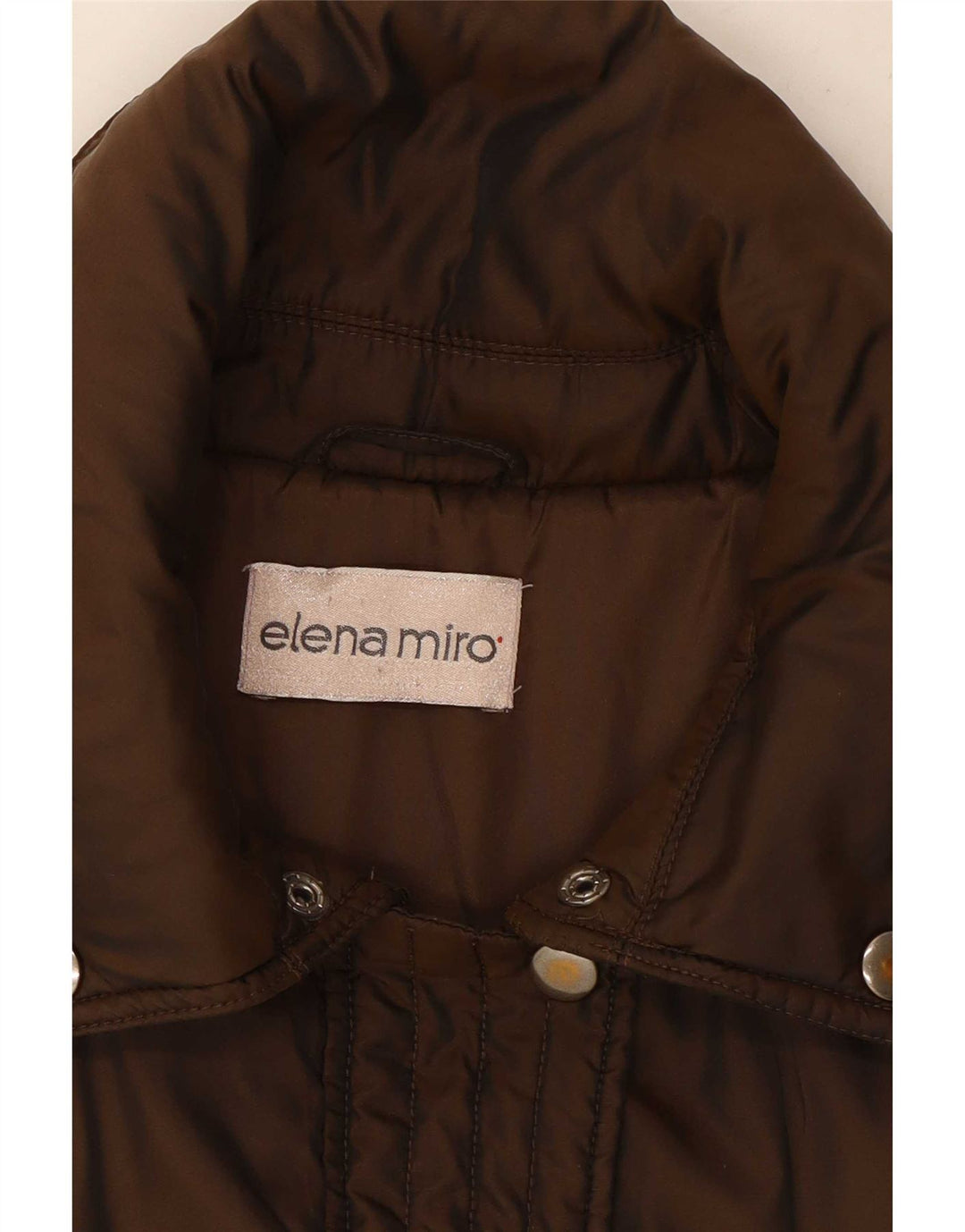 ELENA MIRO Женская стеганая куртка UK 18 XL Коричневый полиэстер