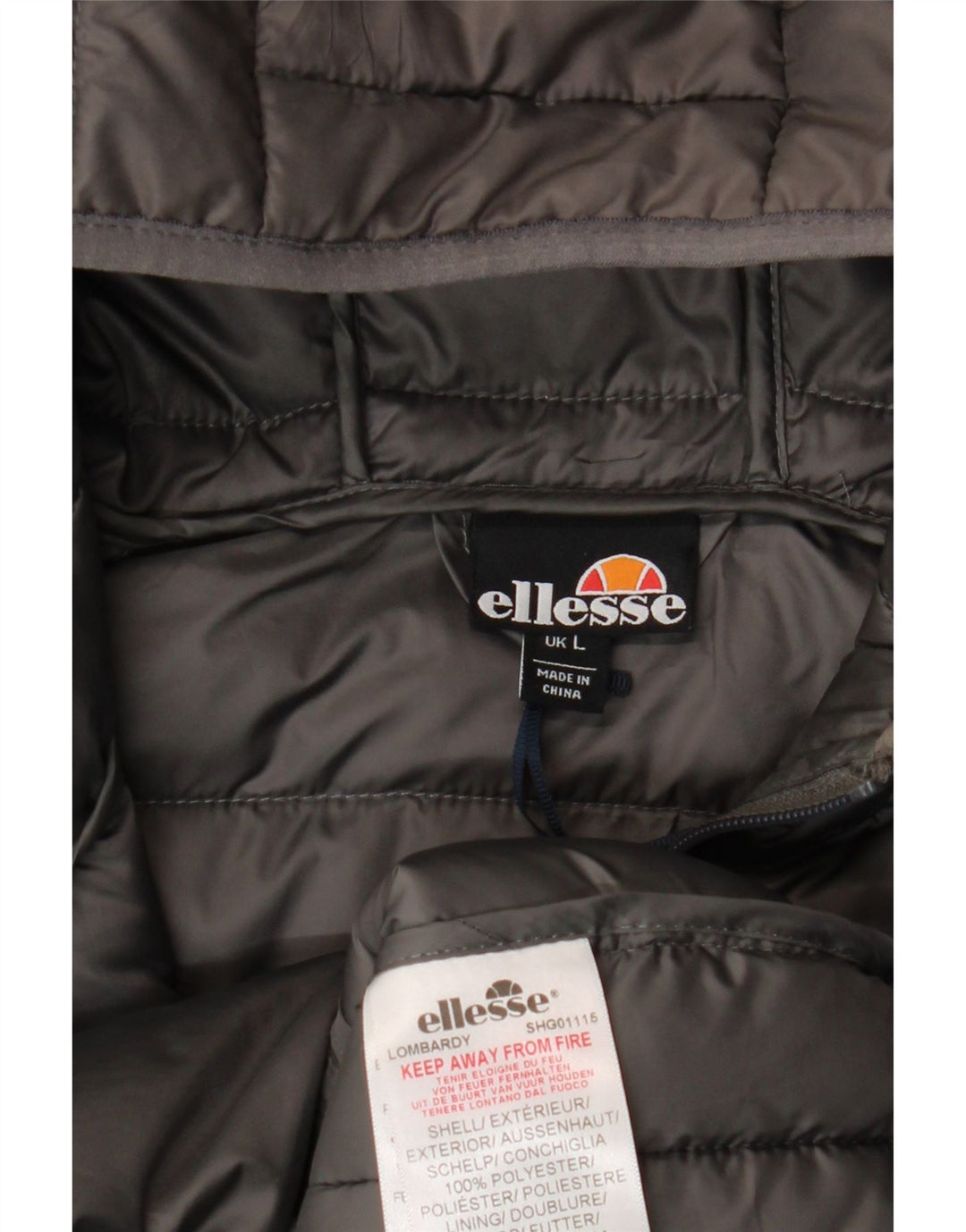 Мужская утепленная куртка Ellesse UK 40, большой серый полиэстер