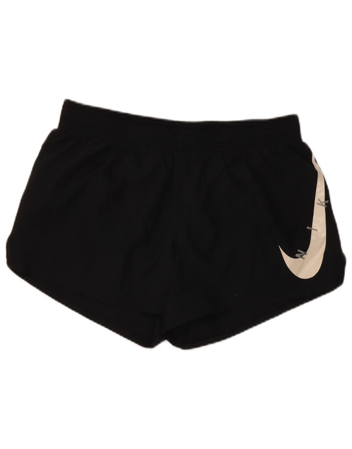 Женские спортивные шорты Nike Dri Fit с графическим рисунком UK 14, средний черный полиэстер
