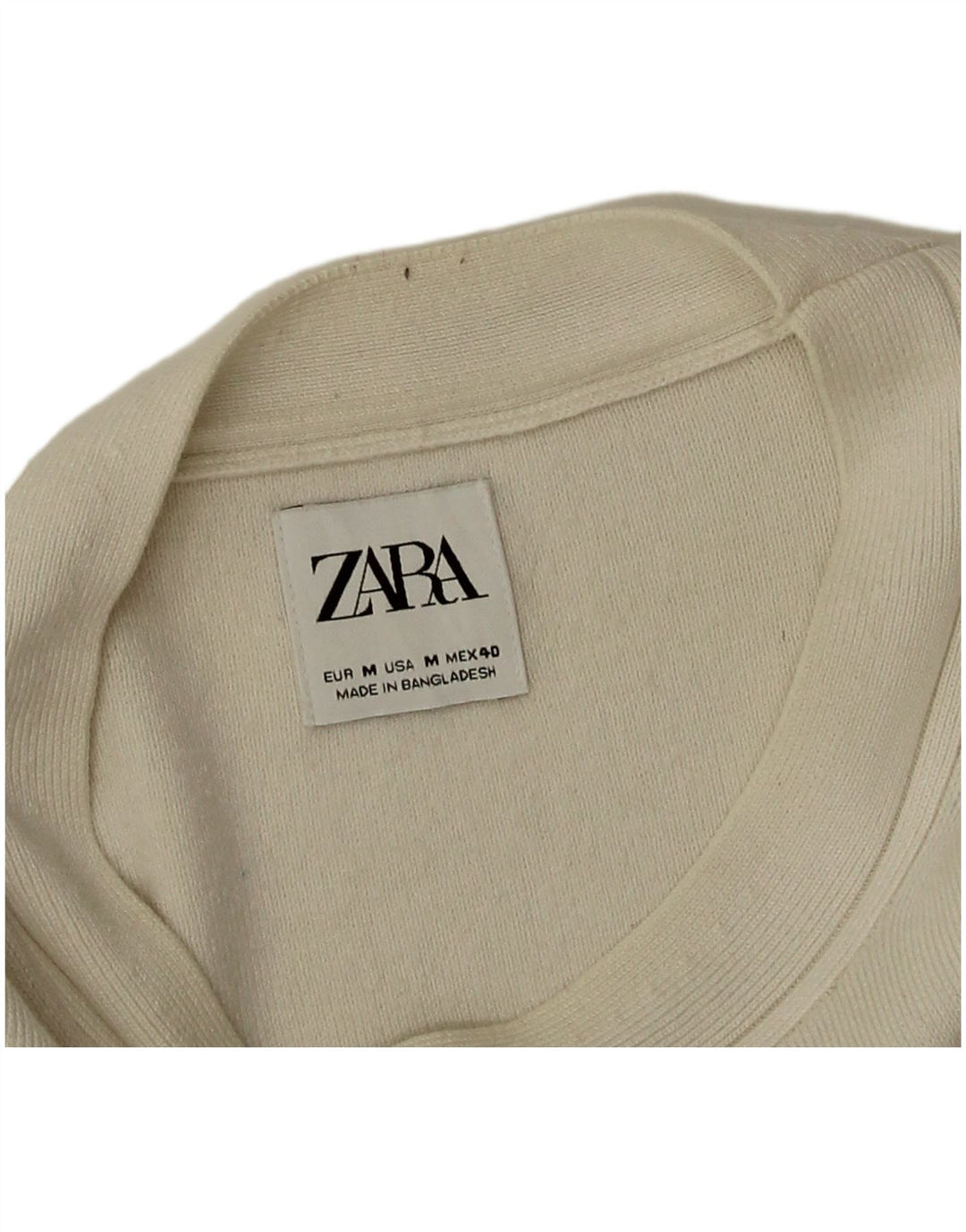 Женский джемпер с вырезом «лодочка» Zara UK 14, средний белый вискоза