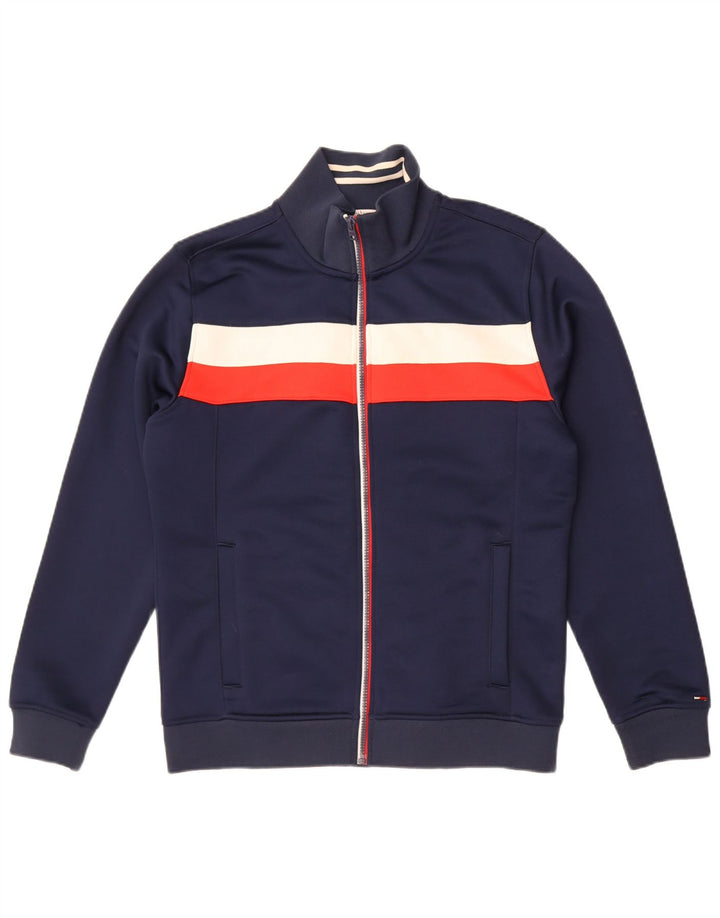 Мужской спортивный костюм Tommy Hilfiger, верхняя куртка среднего цвета, темно-синий с цветными блоками