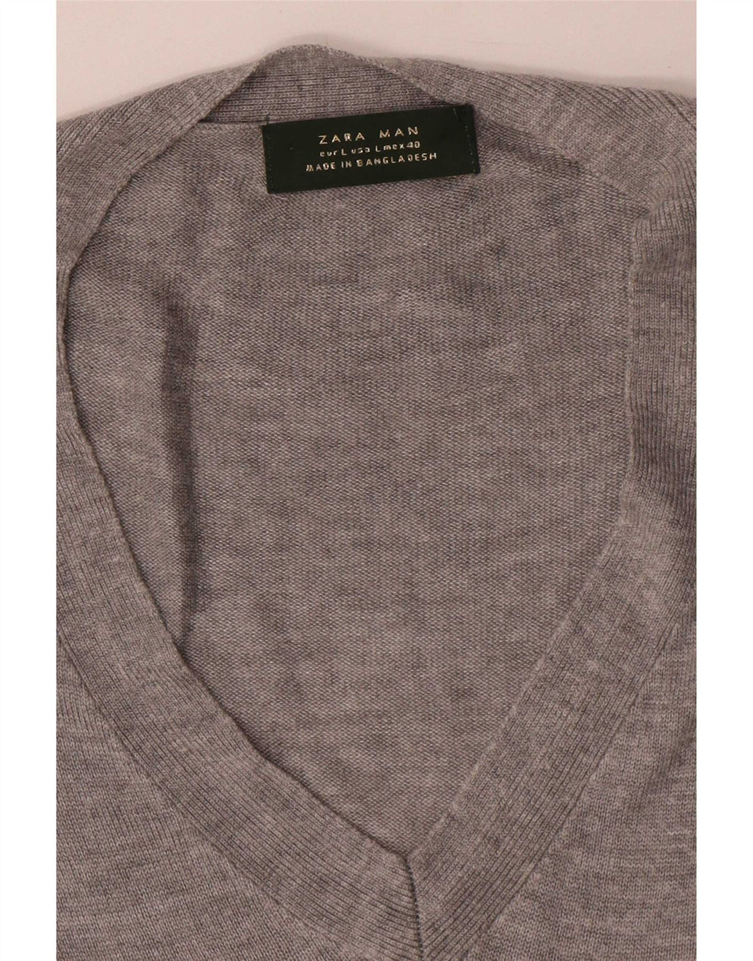 Мужская футболка Zara, большая серая в крапинку