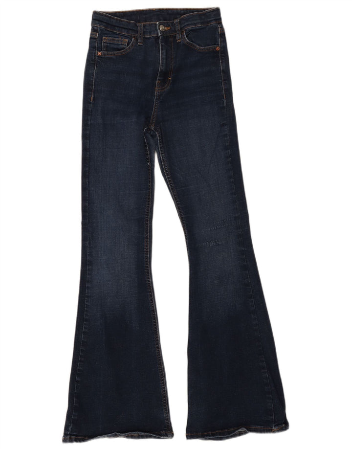 Женские расклешенные джинсы Topshop W26 L29, синий хлопок