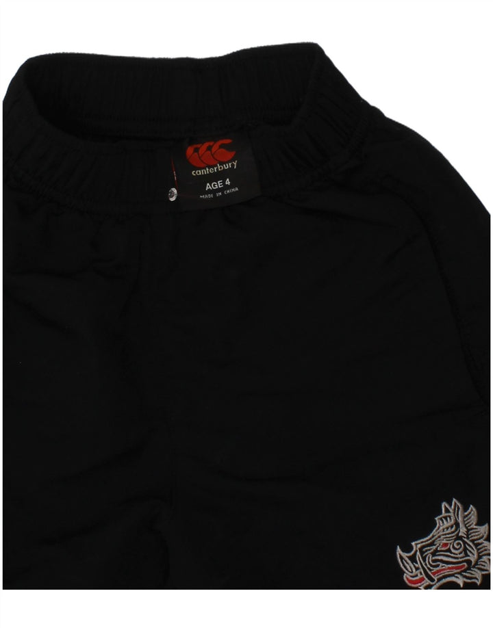 Спортивные шорты с рисунком Canterbury для мальчиков 3–4 лет, черные