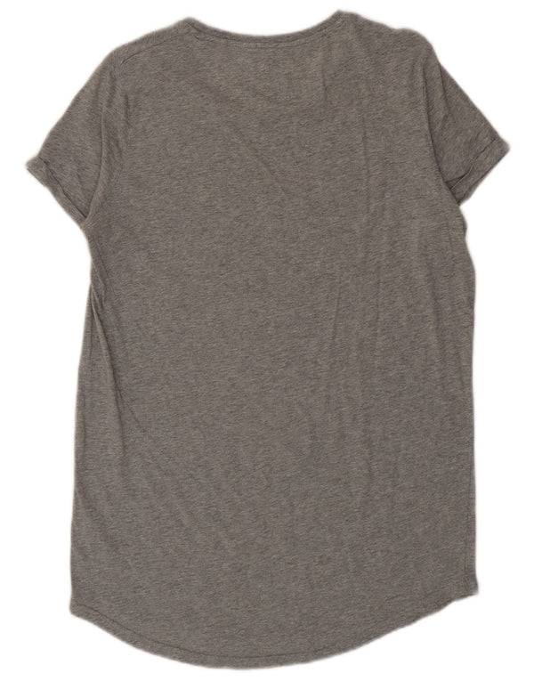 Женское платье-футболка с рисунком Jack Wills UK 14, большой серый хлопок