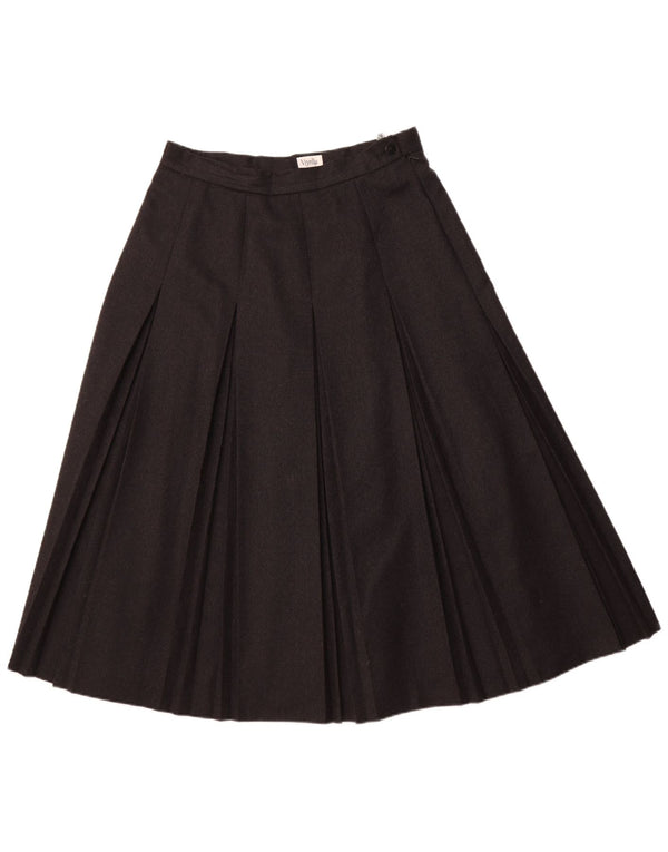 Женская плиссированная юбка VIYELLA UK 16, большая W32, серая, новая шерсть