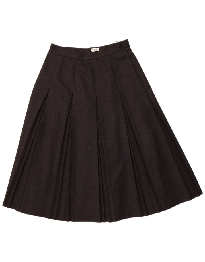 Женская плиссированная юбка VIYELLA UK 16, большая W32, серая, новая шерсть