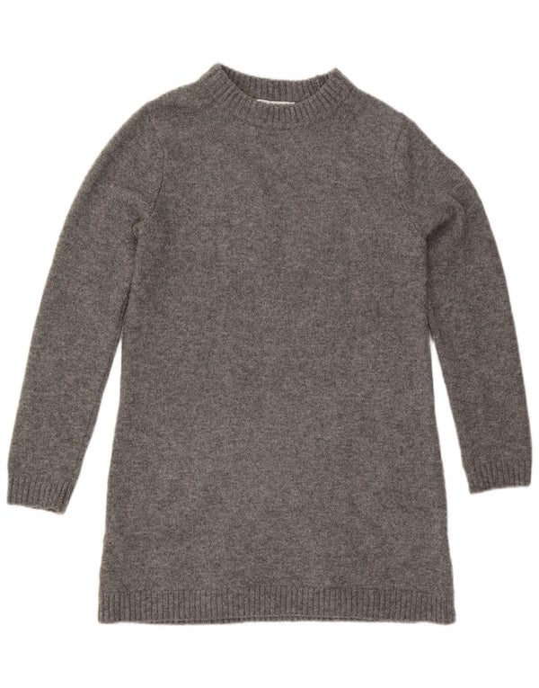 Женское платье-джемпер с длинными рукавами Zara UK 6 XS, серый полиэстер