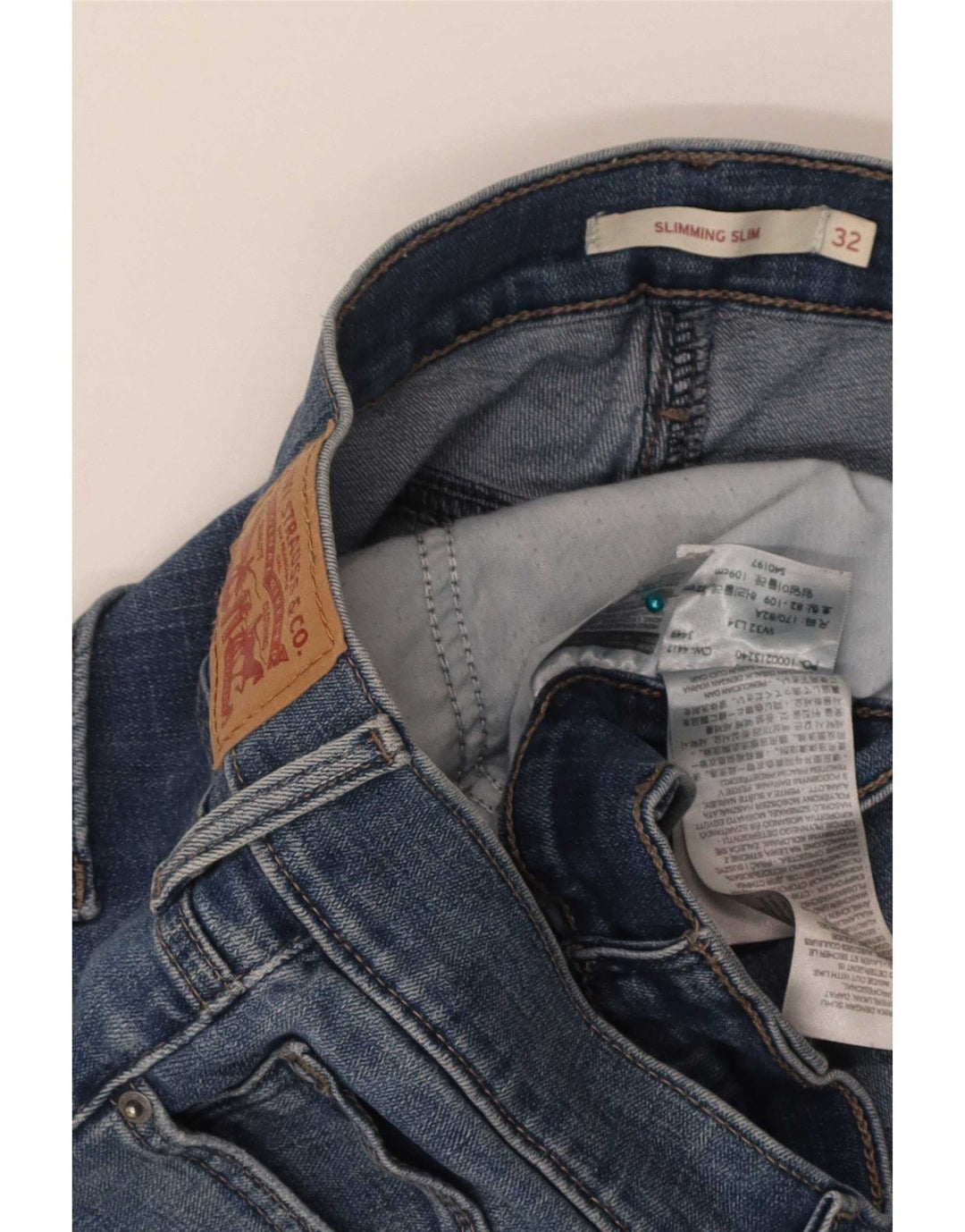 Женские облегающие джинсы Levi's W32 L34, синие, хлопок