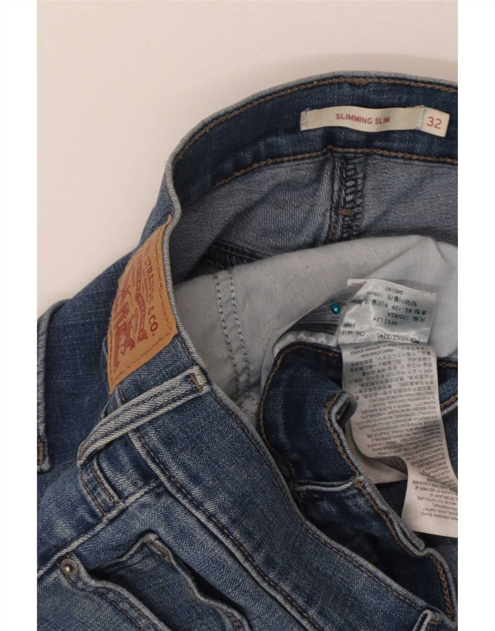 Женские облегающие джинсы Levi's W32 L34, синие, хлопок