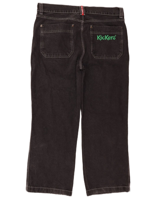 Мужские прямые джинсы Kickers W36 L28, черный хлопок