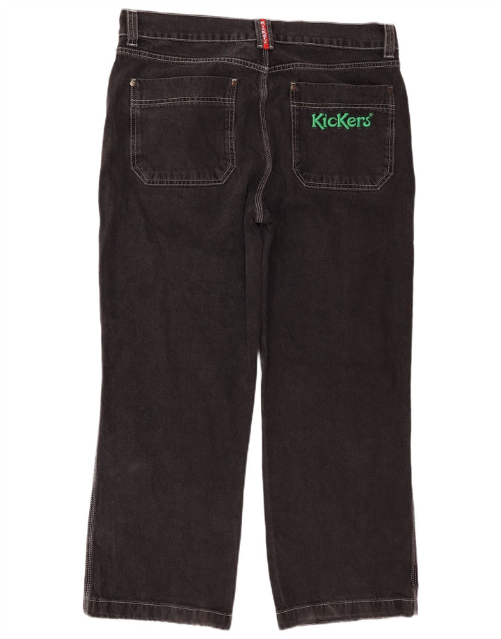 Мужские прямые джинсы Kickers W36 L28, черный хлопок