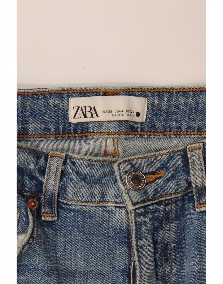 Женские прямые джинсы ZARA EU 36 XS W26 L32 синие