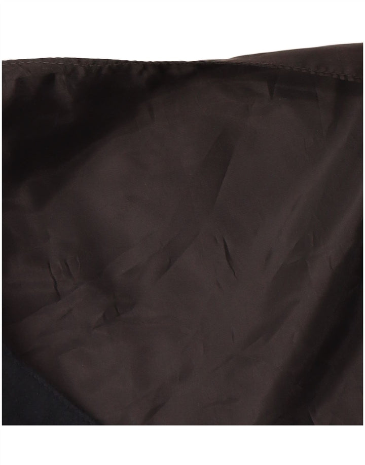 Винтажный мужской замшевый жилет среднего темно-синего цвета