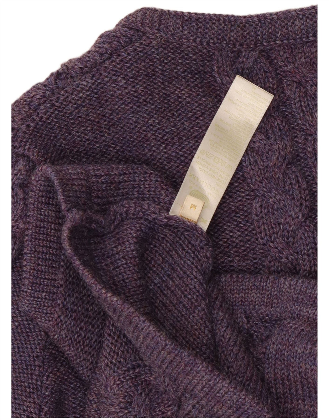 Винтажный женский кардиган-свитер UK 12, средний фиолетовый шерстяной цвет