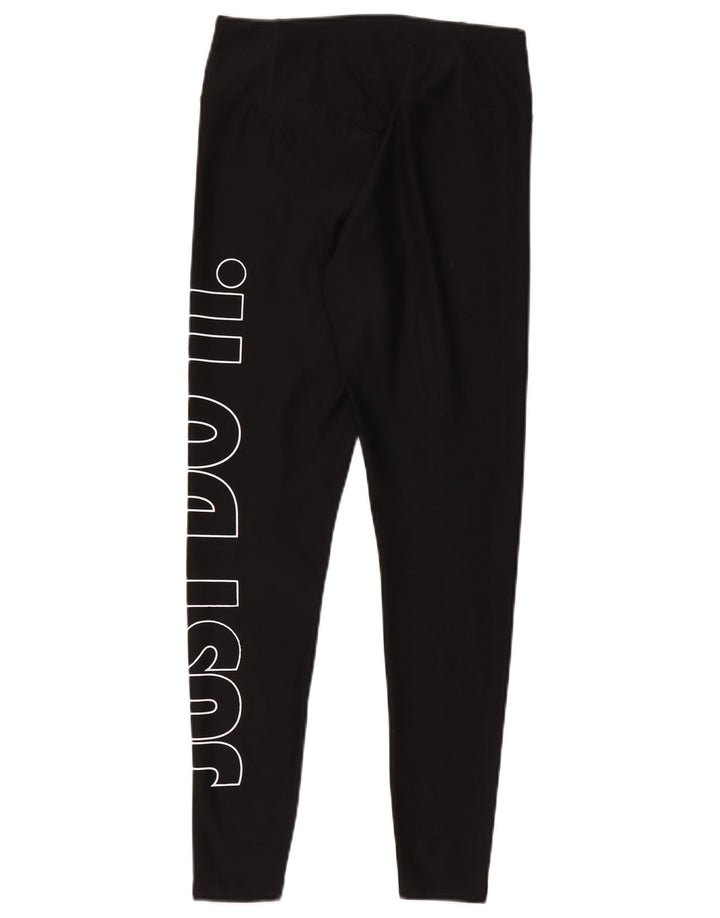 Женские леггинсы с рисунком Nike Dri Fit UK 10, маленькие черные, полиэстер