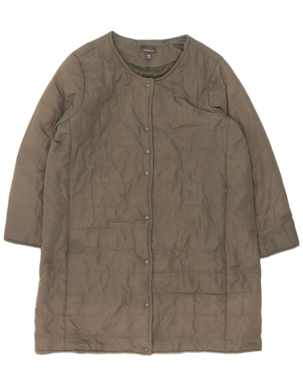 Женское стеганое пальто свободного кроя Marks & Spencer UK 18 XL цвета хаки