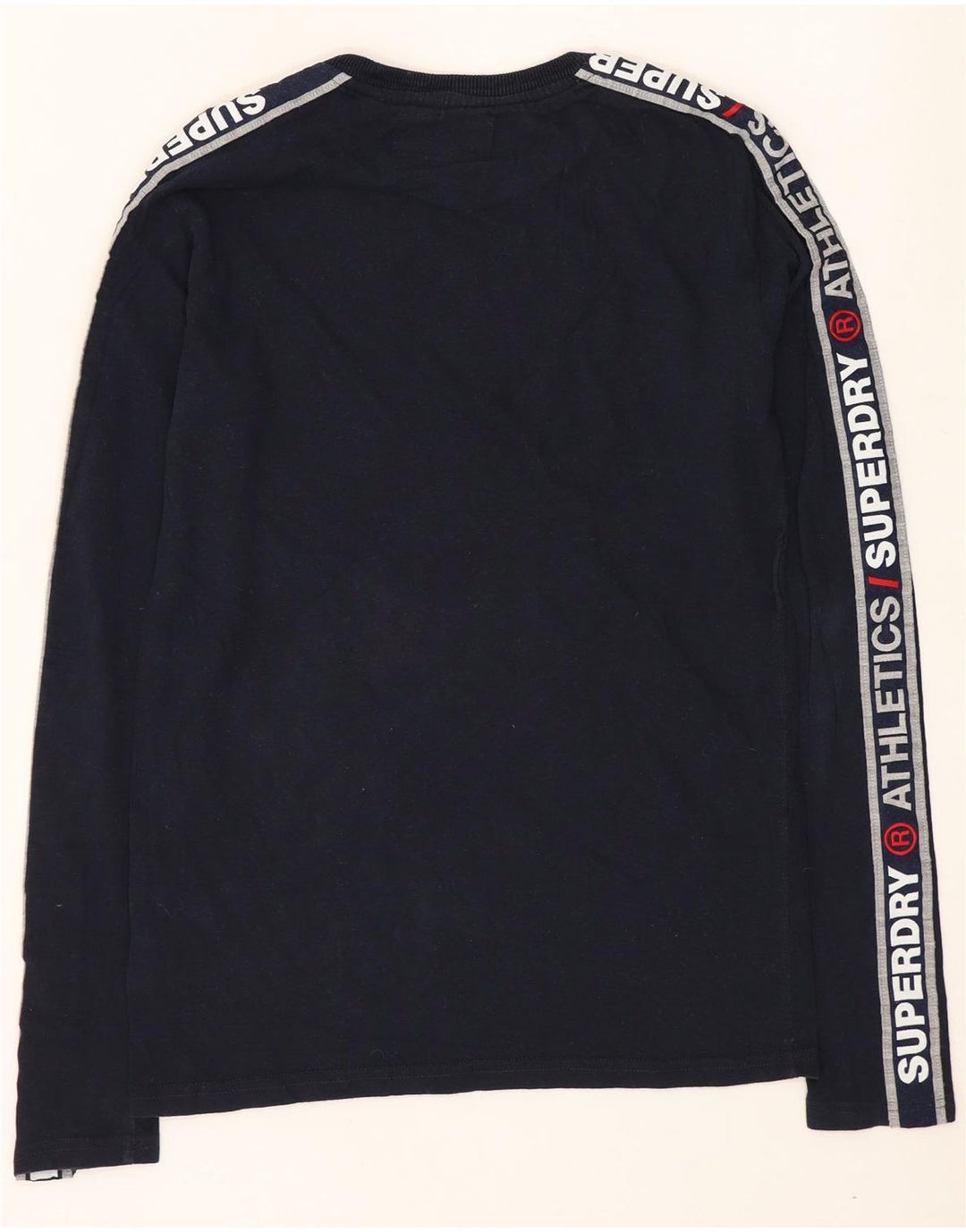 Мужской топ с рисунком Superdry, средний темно-синий хлопок с длинными рукавами