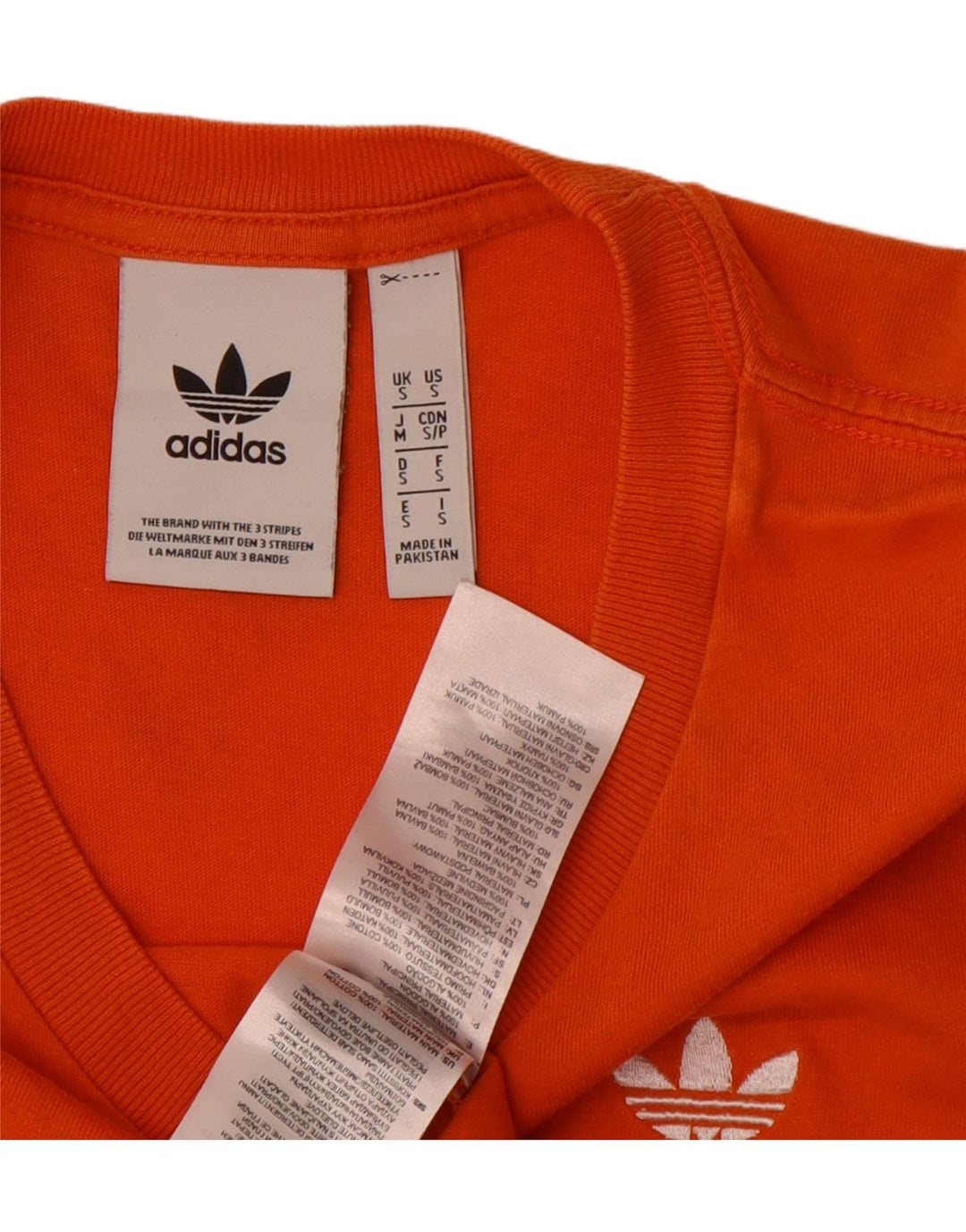 ADIDAS Mens T-Shirt Top Small Orange Cotton Vintage Adidas and Second-Hand Adidas from Messina Hembry 