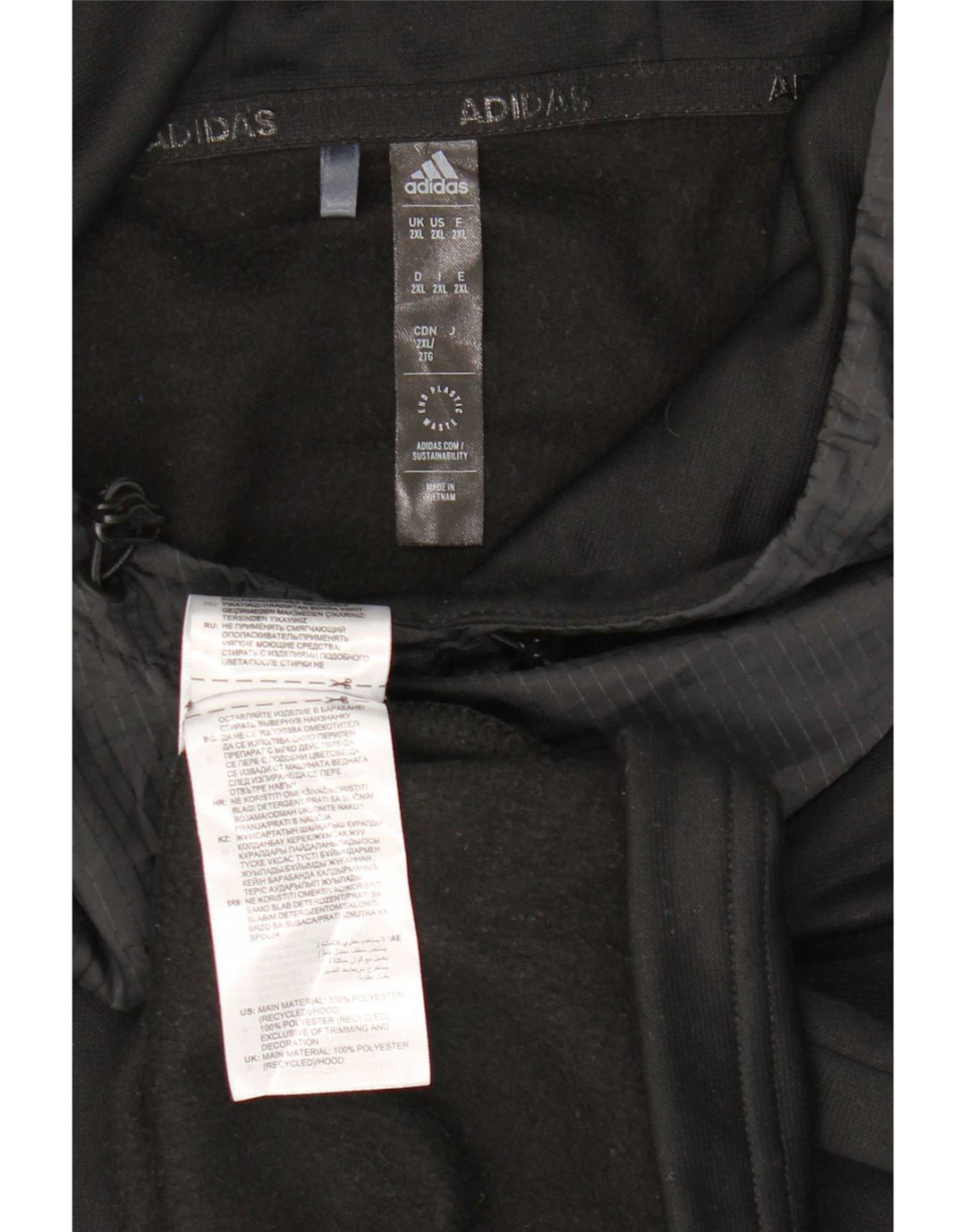 Мужской джемпер с капюшоном Adidas Aeroready 2XL, черный полиэстер