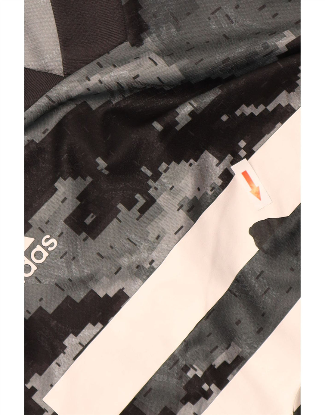 Мужская футболка ADIDAS с рисунком, топ из полиэстера с камуфляжным принтом среднего серого цвета