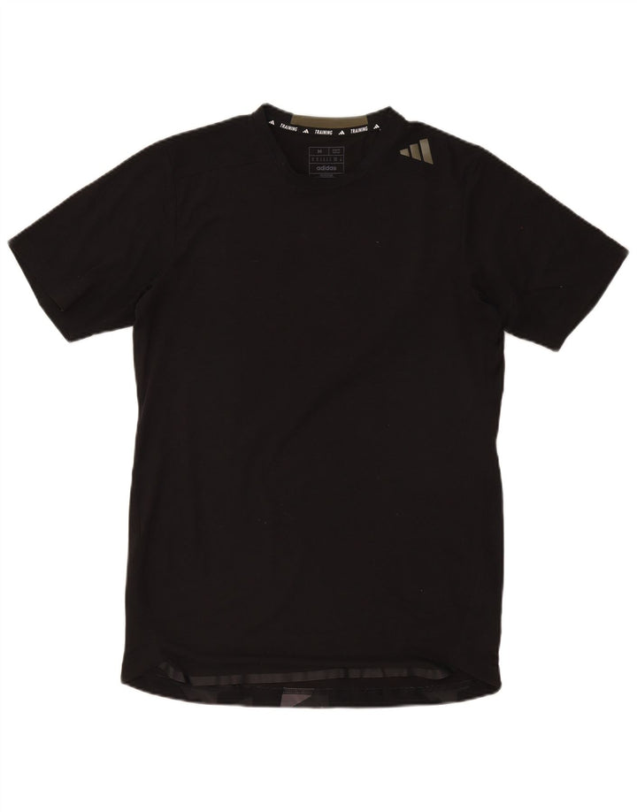 Мужская футболка ADIDAS Aeroready Slim Fit, верх среднего размера, черный полиэстер