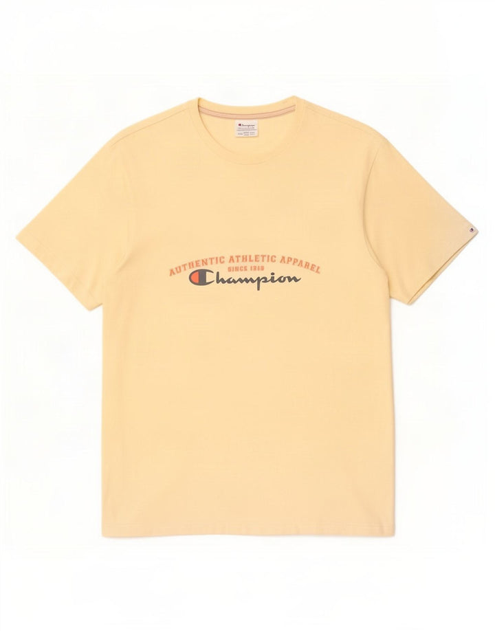 Мужская футболка с рисунком Champion, большая желтая