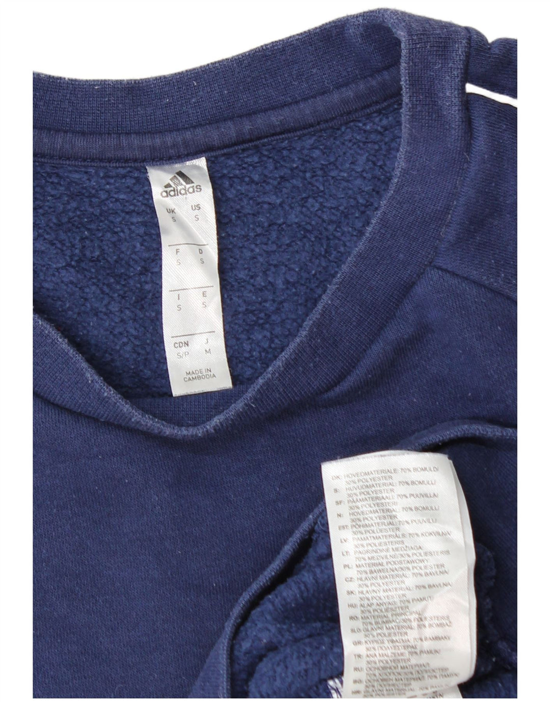 Мужской свитер ADIDAS, маленький темно-синий, хлопок