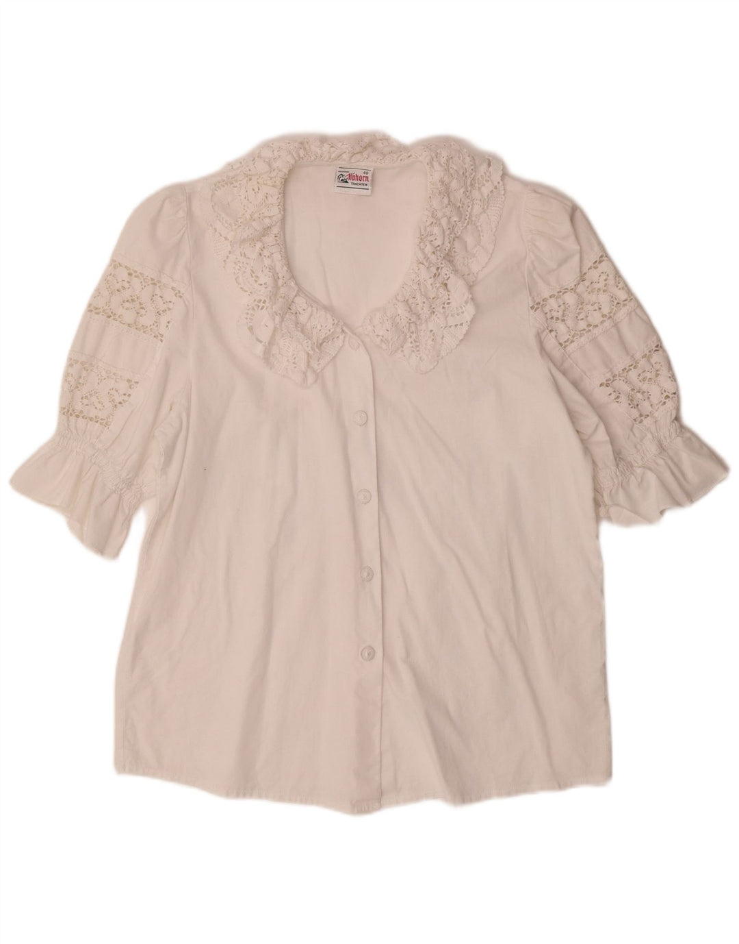 ALPHORN Женская Блузка-Рубашка IT 40 Средний Белый